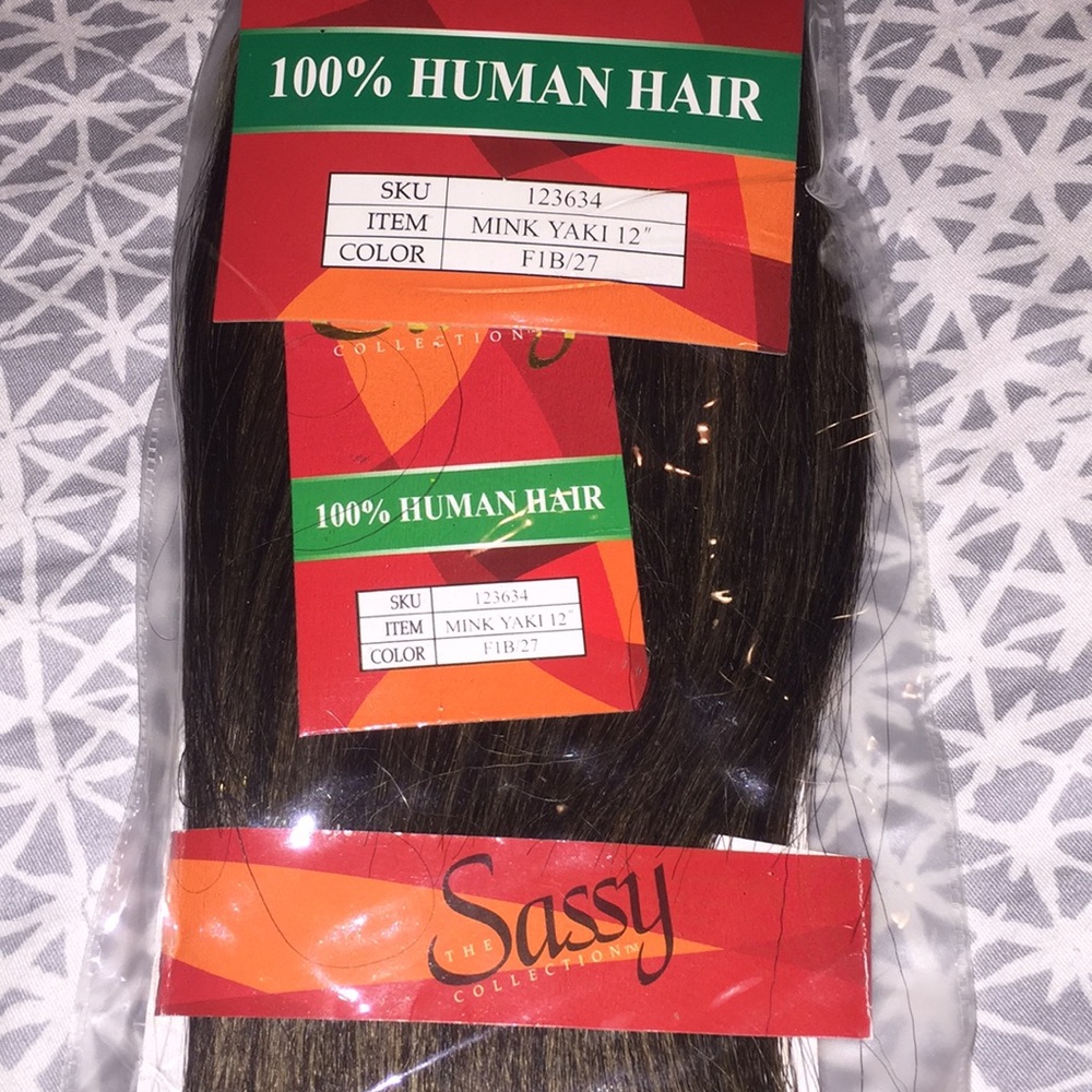 12” inch 100% Human Hair Extensions Mink Yaki